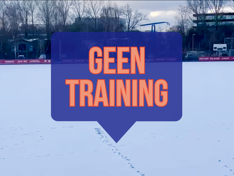 GEEN TRAINING deze week!